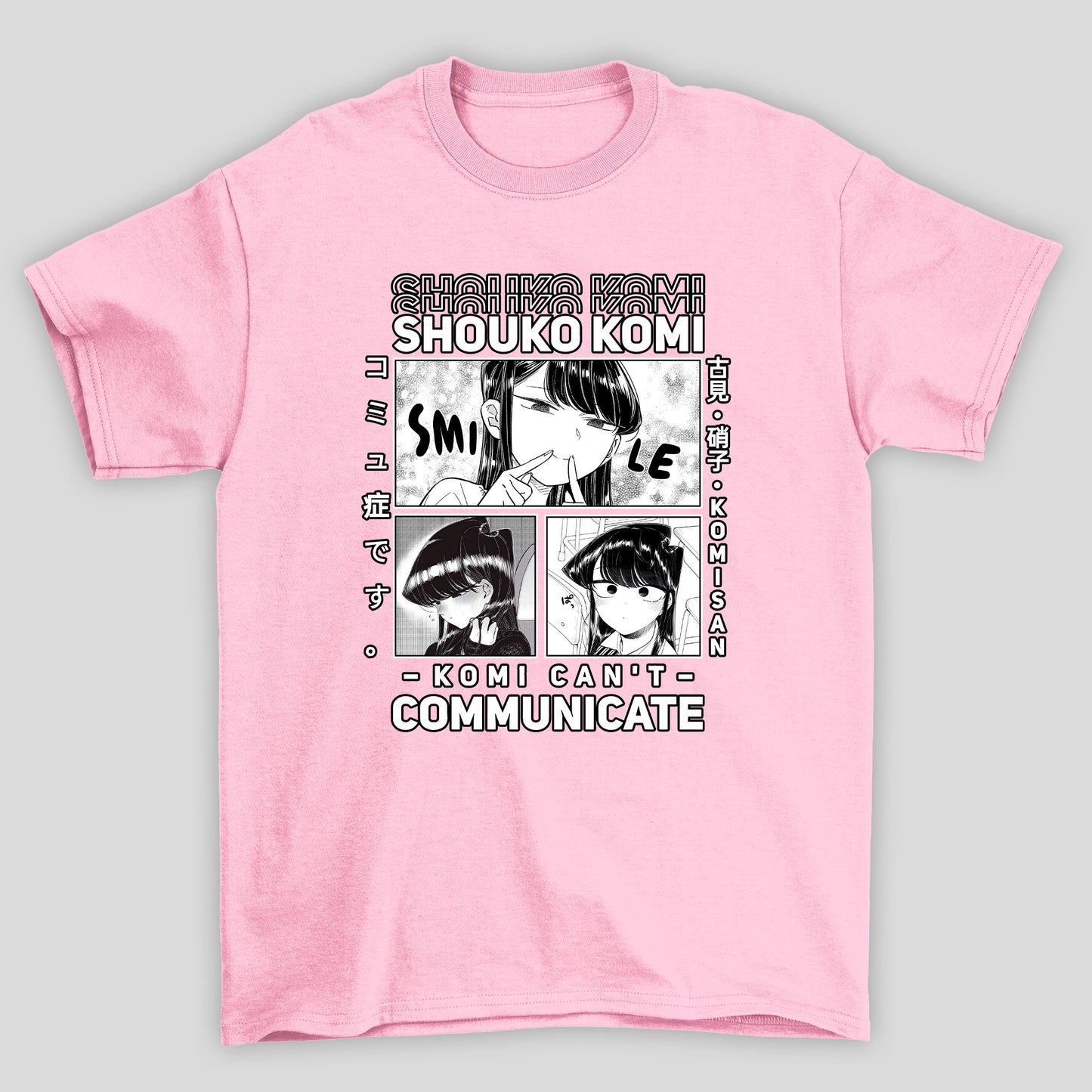 Camiseta Básica Unissex Smile Shouko Komi Cants Communicate