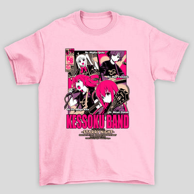 Camiseta Básica Unissex Kessoku Band Poster Show Bocchi The Rock
