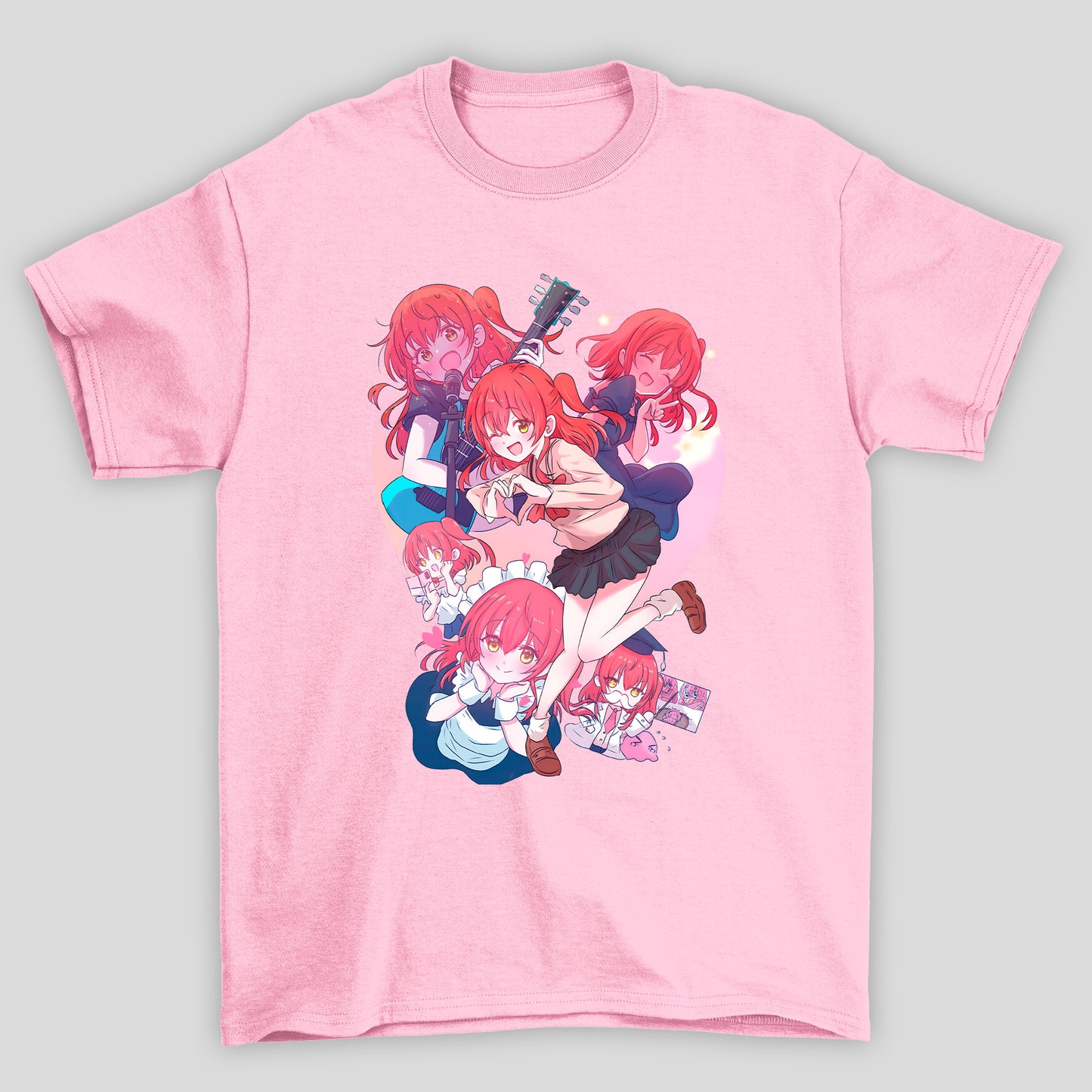 Camiseta Básica Unissex Kita Ikuyo Montagem Bocchi The Rock