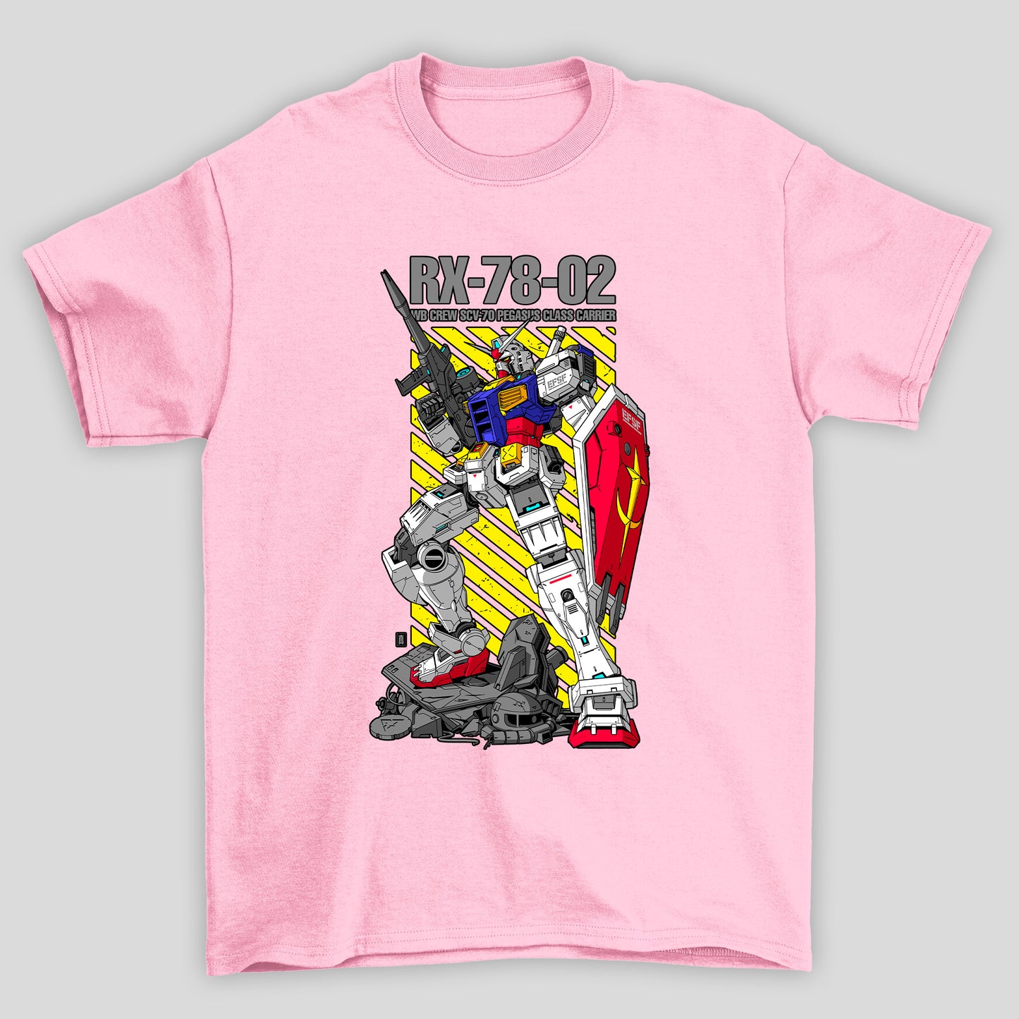 Camiseta Básica Unissex Gundam RX-78-02 Arma Escudo