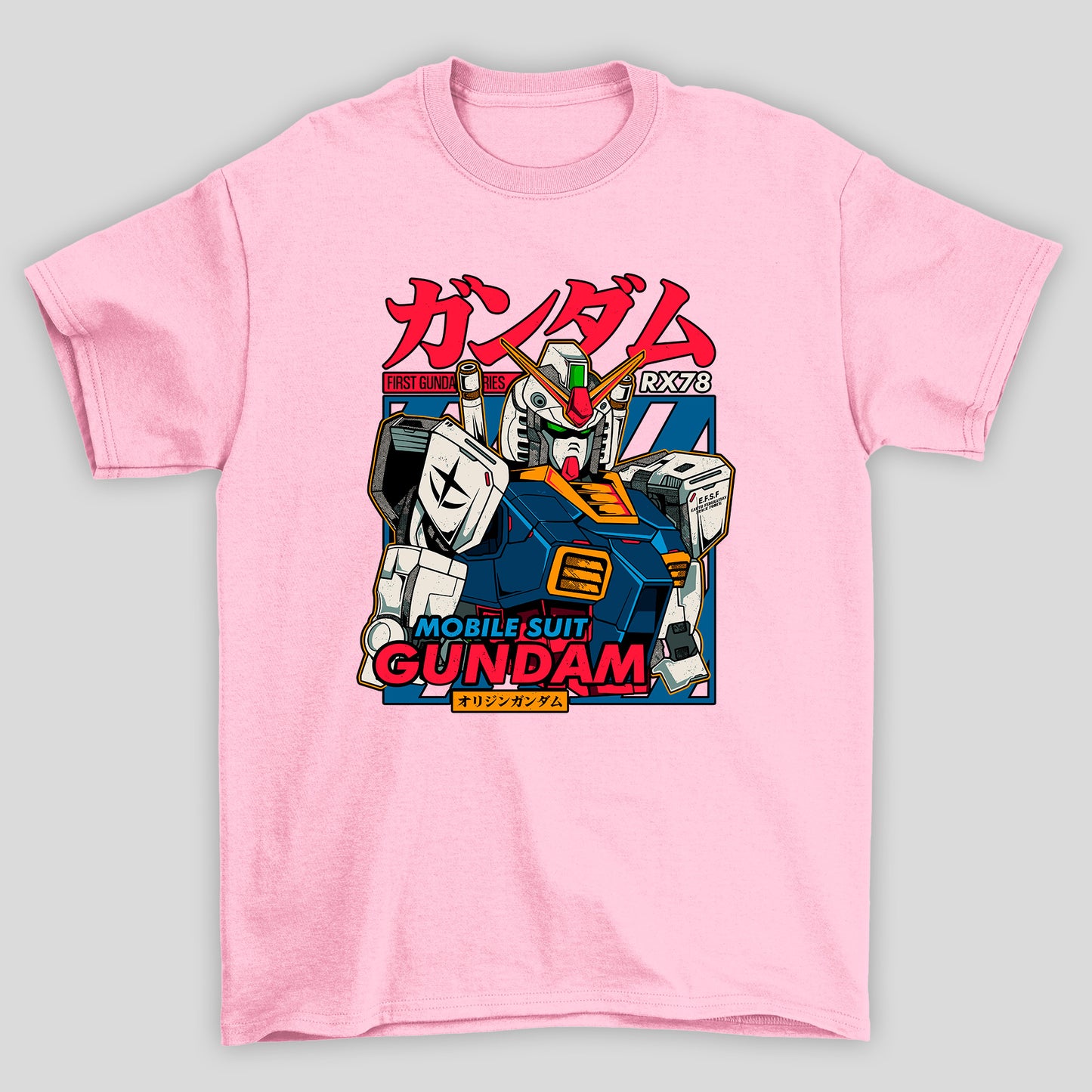 Camiseta Básica Unissex Kanji First Gundam Series RX78