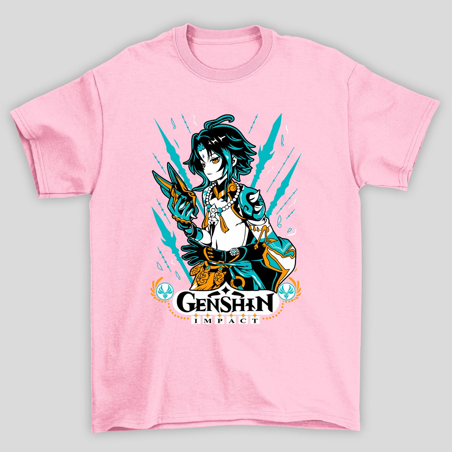 Camiseta Básica Unissex Xiao Mascara Genshin
