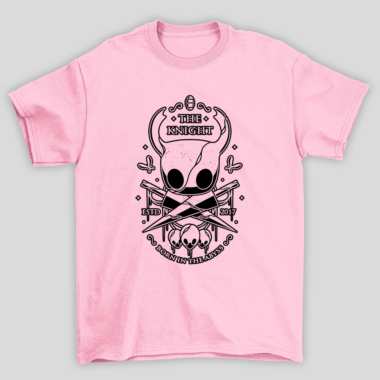 Camiseta Básica Unissex Hollow Knight The Knight Espadas