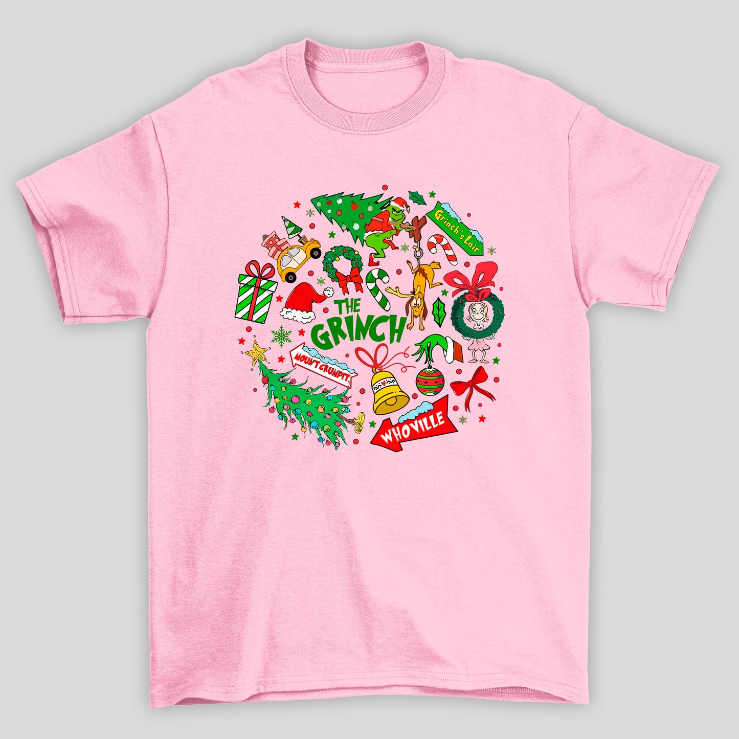Camiseta Básica Unissex O Grinch Desenhos