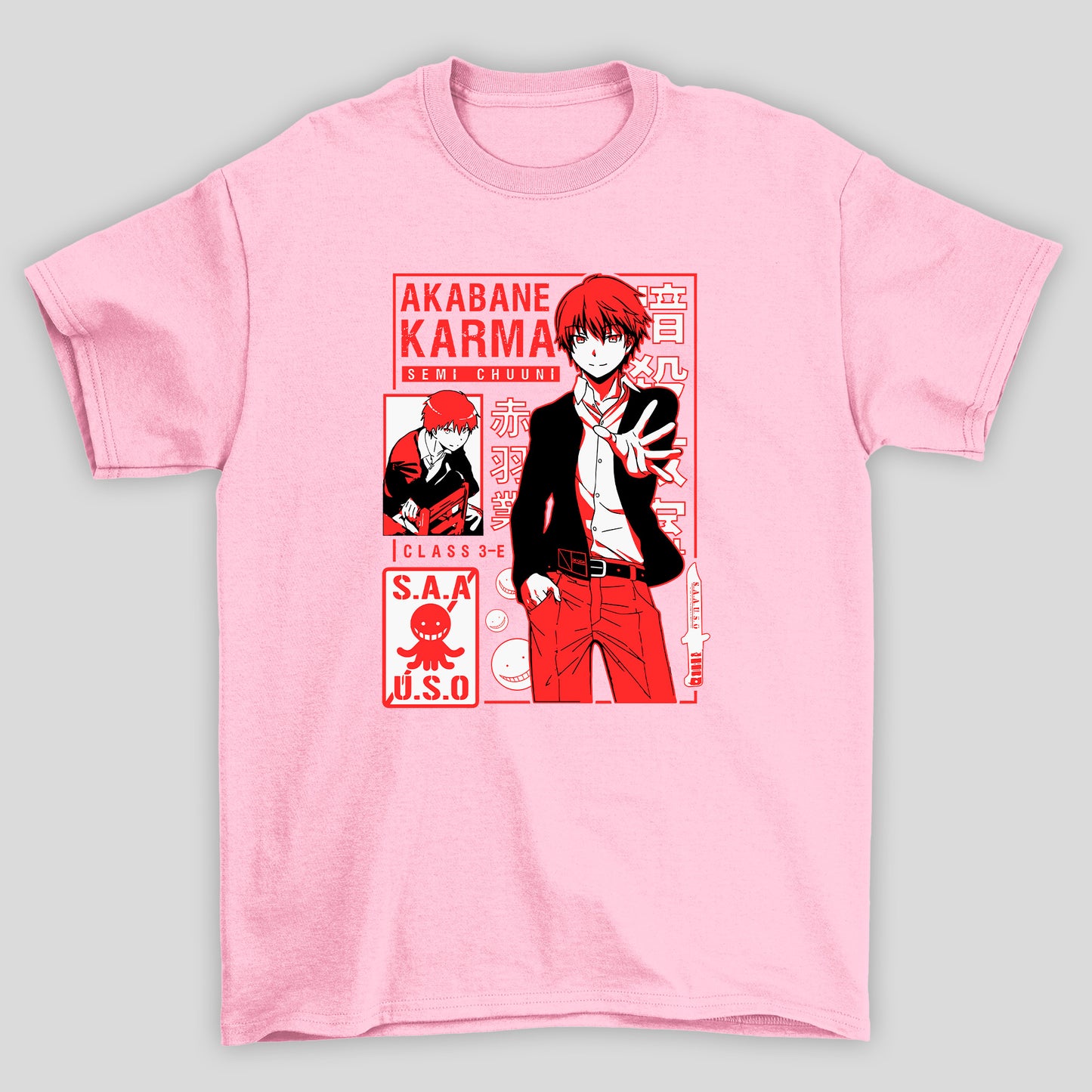Camiseta Básica Unissex Koro Sensei Akabane Karma