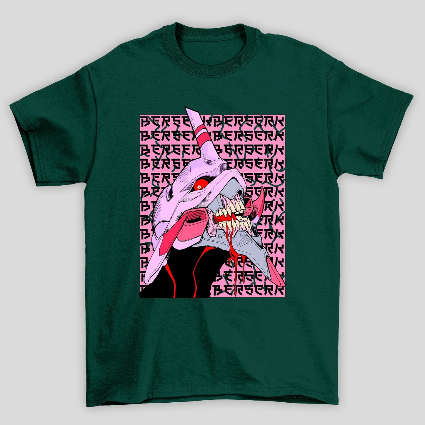 Camiseta Básica Unissex 001 Pink Evangelion