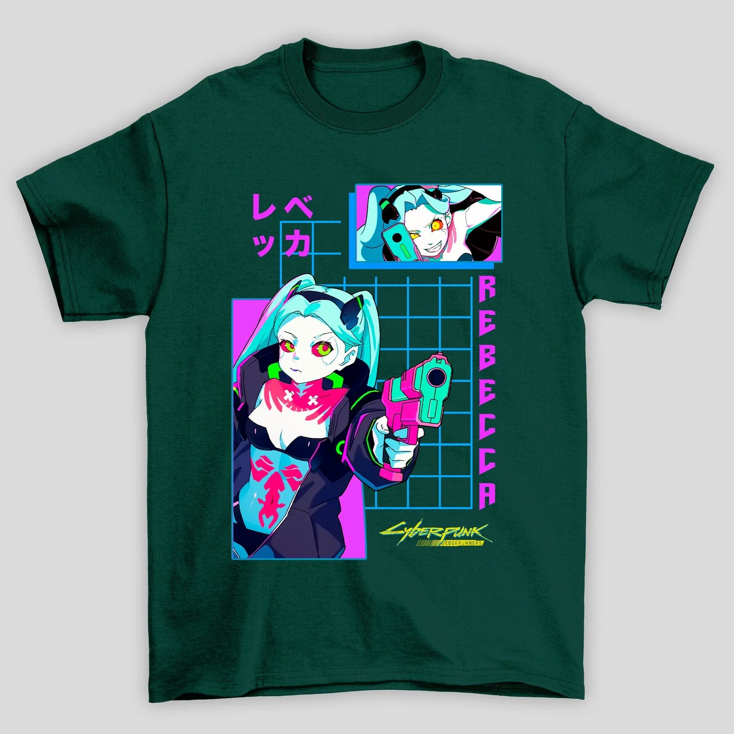 Camiseta Básica Unissex Cyberpunk Rebecca Personagem