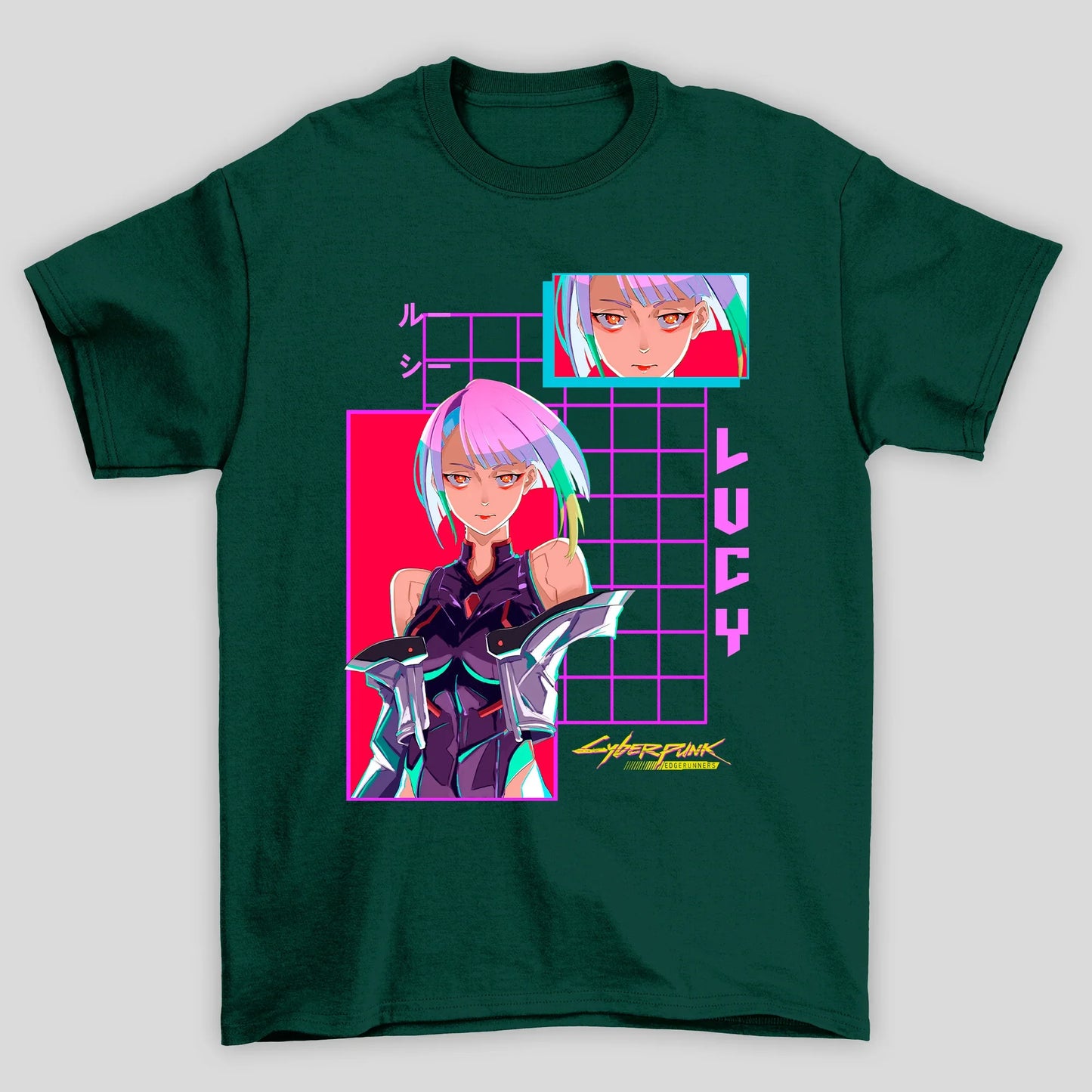 Camiseta Básica Unissex Lucy Anime Cyberpunk 2