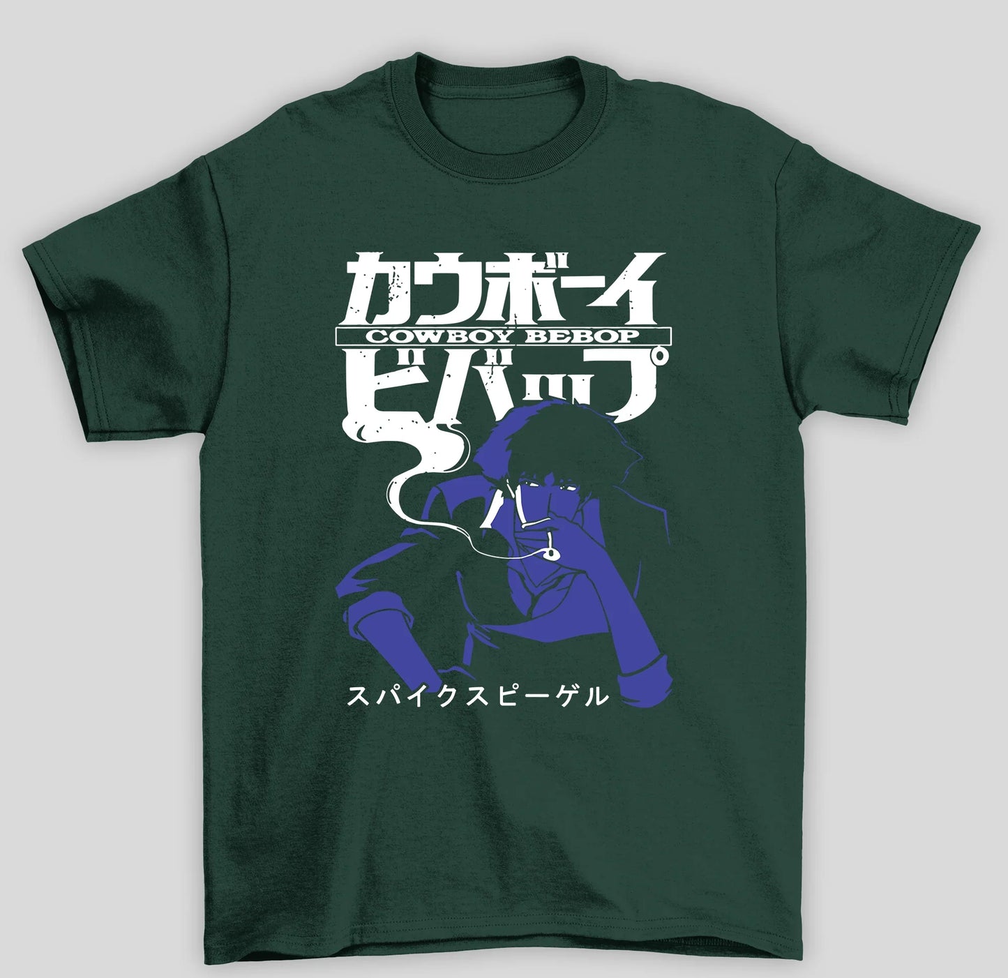 Camiseta Básica Unissex Cowboy Bepop Smoke- verde