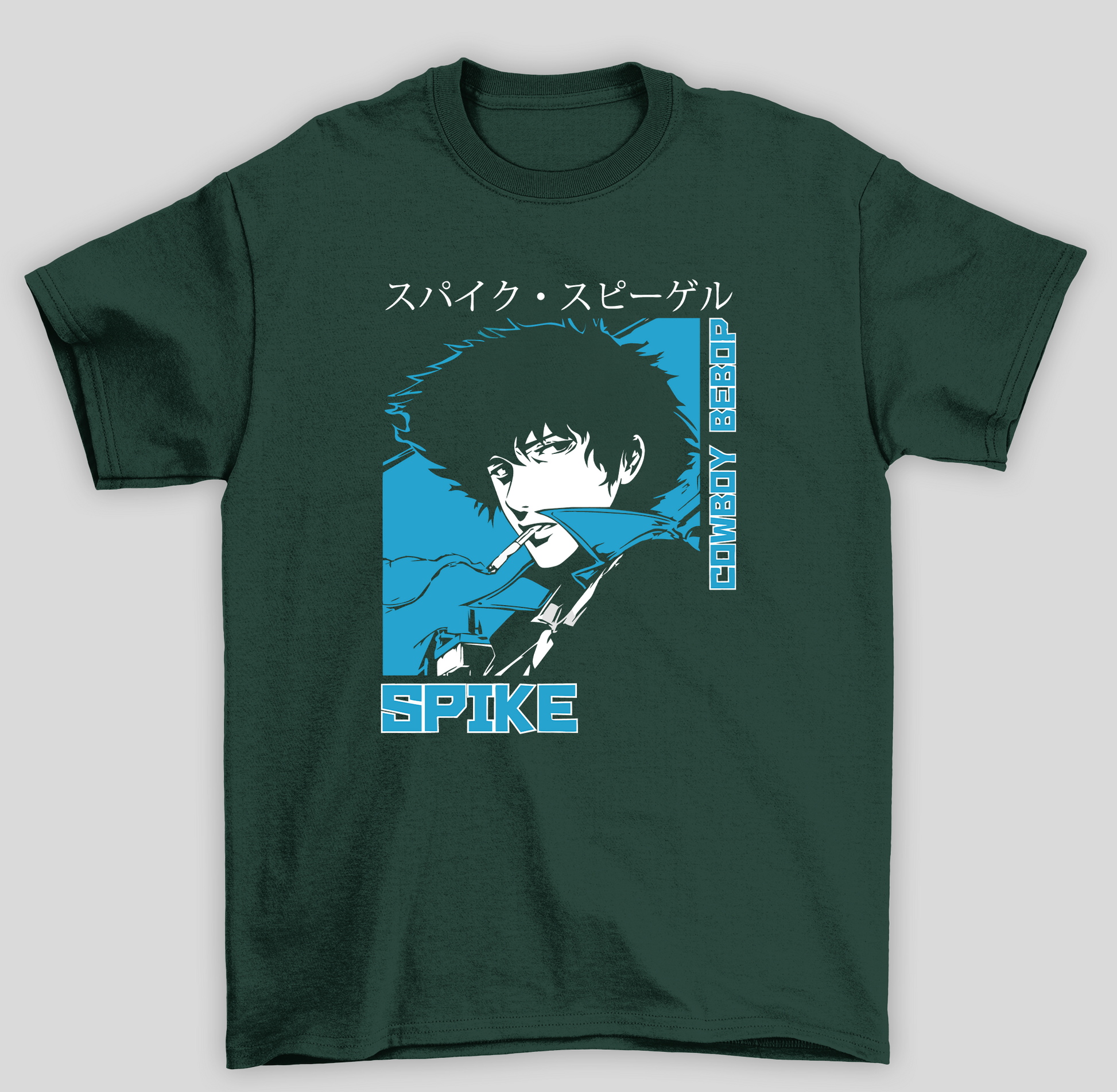 Camiseta Básica Unissex Cowboy Bepop Spike- verde
