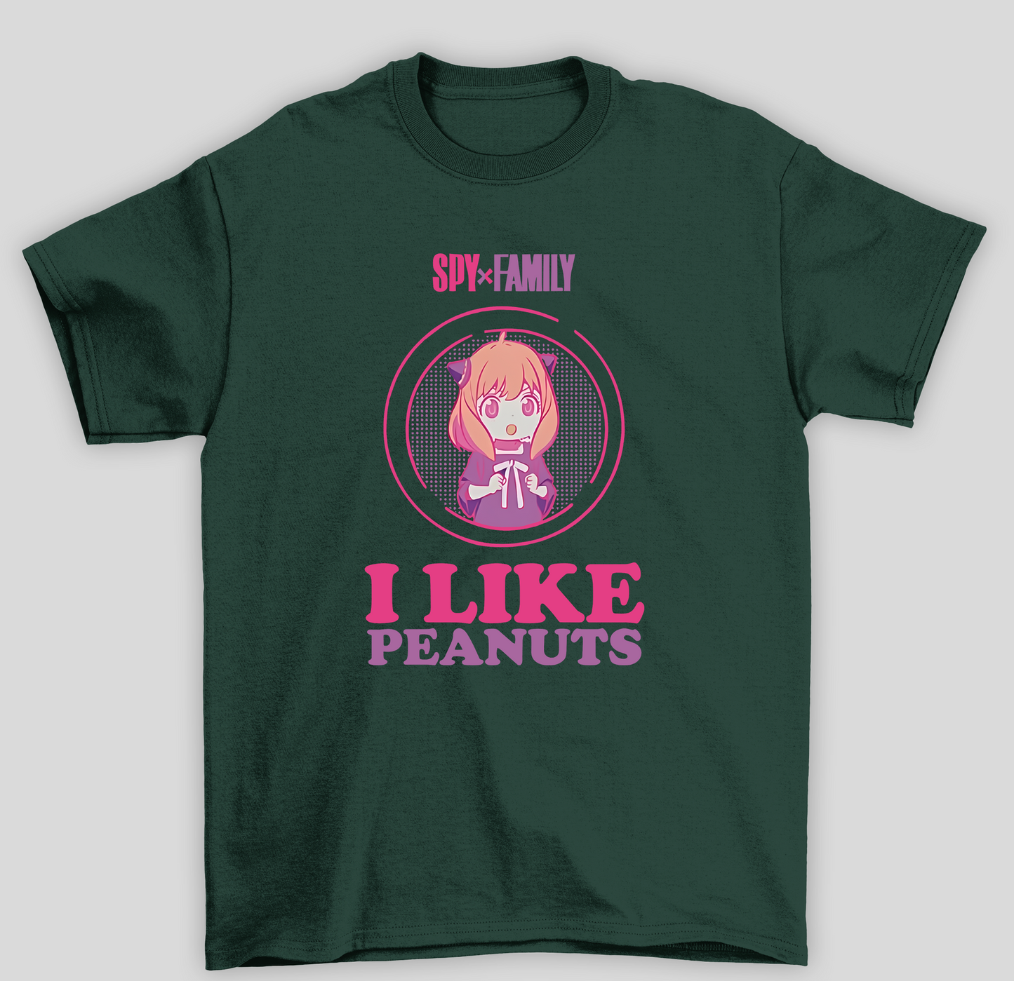 Camiseta Básica Unissex Spy x Family I Like Peanuts Anime
