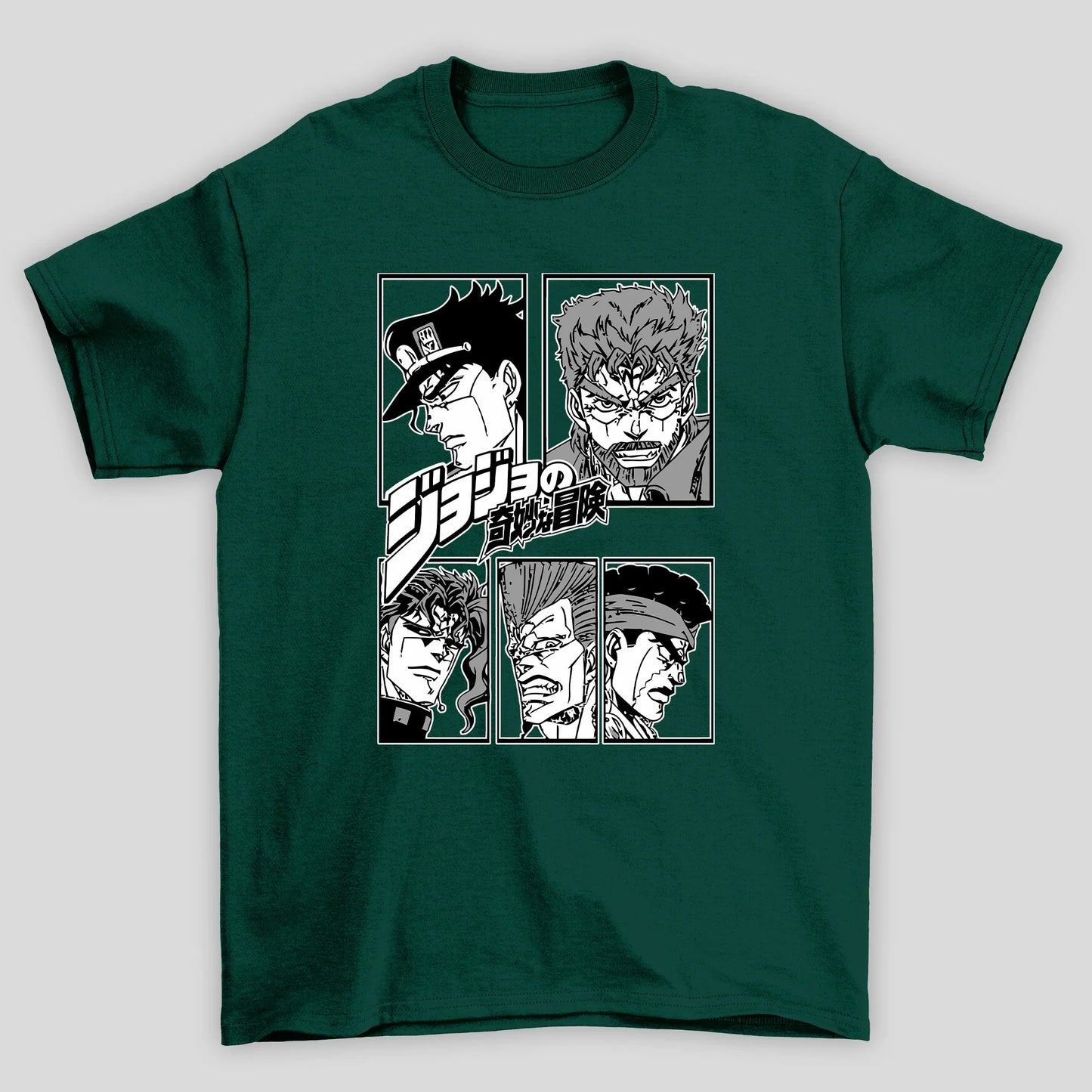 Camiseta Básica Unissex Jojo Bizarre Adventure Anime Japonês Quadrinhos