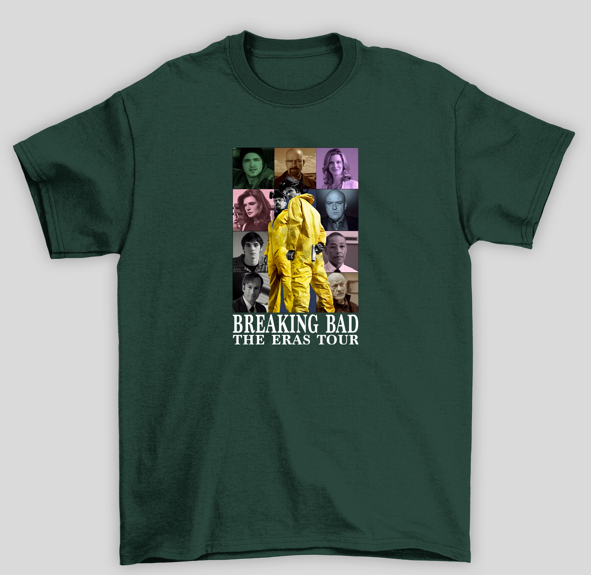 Camiseta Básica Unissex Breaking Bad The Eras Tour- verde