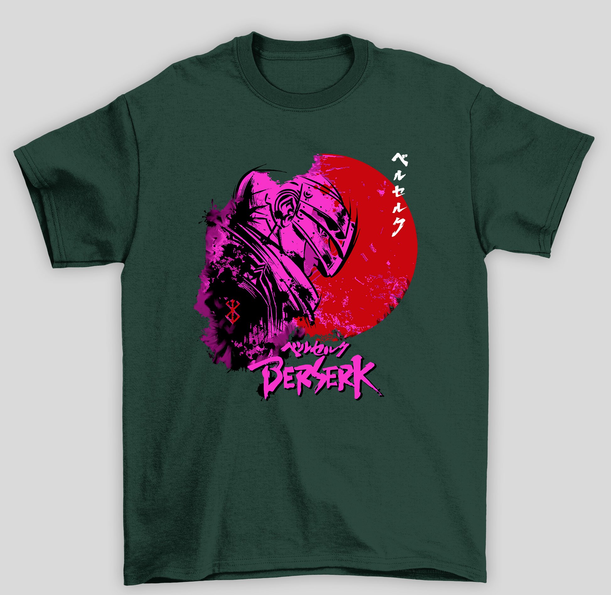 Camiseta Básica Unissex Berserk Anime Mangá- verde