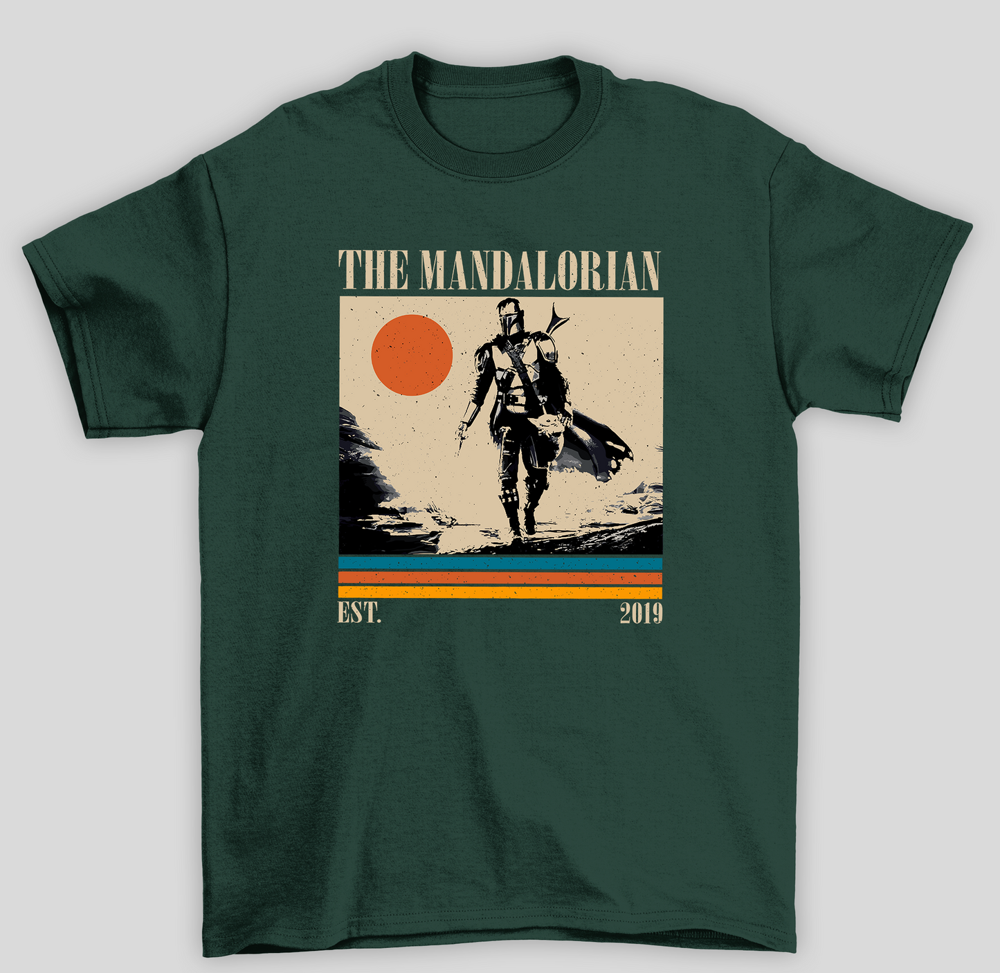 Camiseta Básica Unissex The Mandalorian EST 2019 Sol