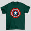 Camiseta Básica Unissex Capitão América Escudo