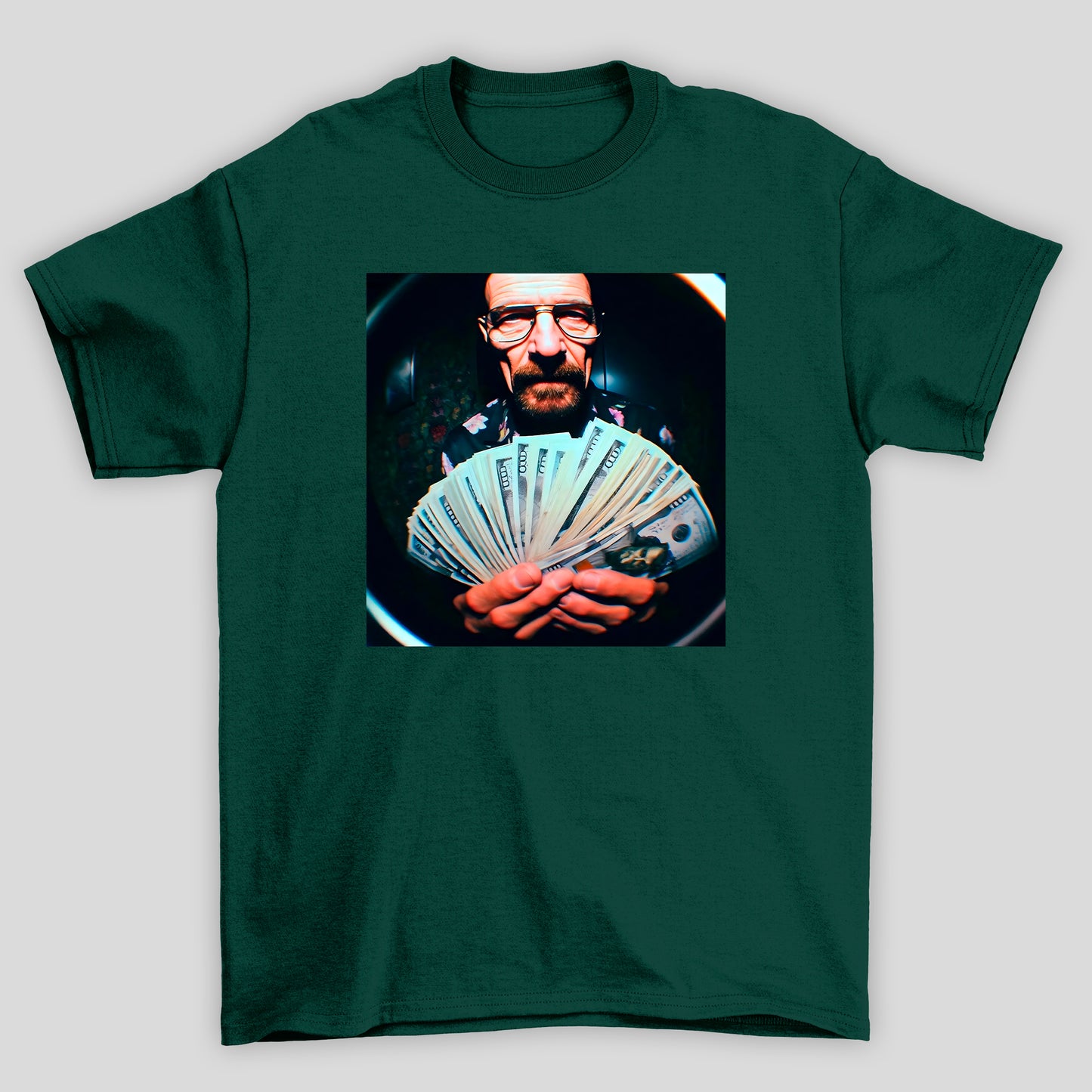 Camiseta Básica Unissex Breaking Bad Heisenberg Dinheiro