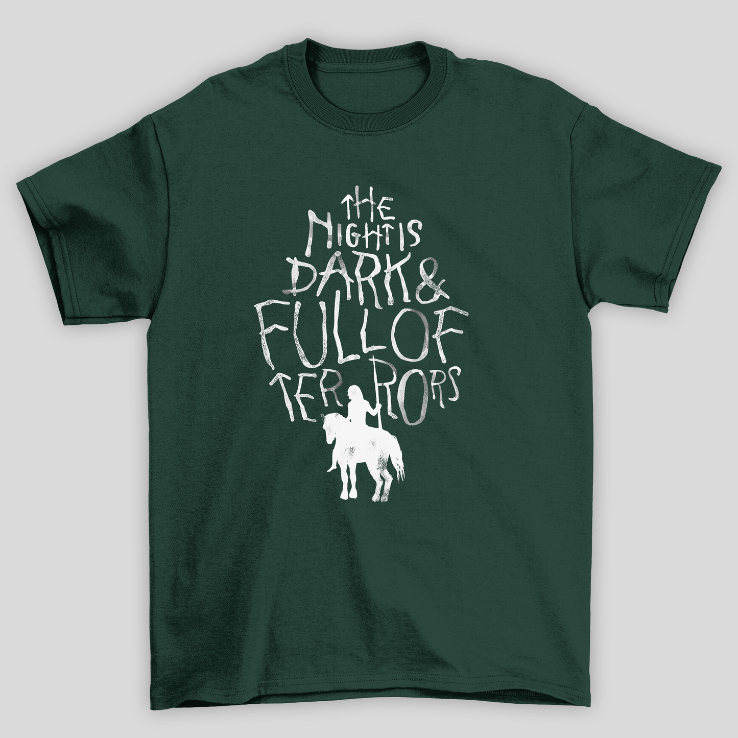 Camiseta Básica Unissex The Nightis Dark Game Of Thrones