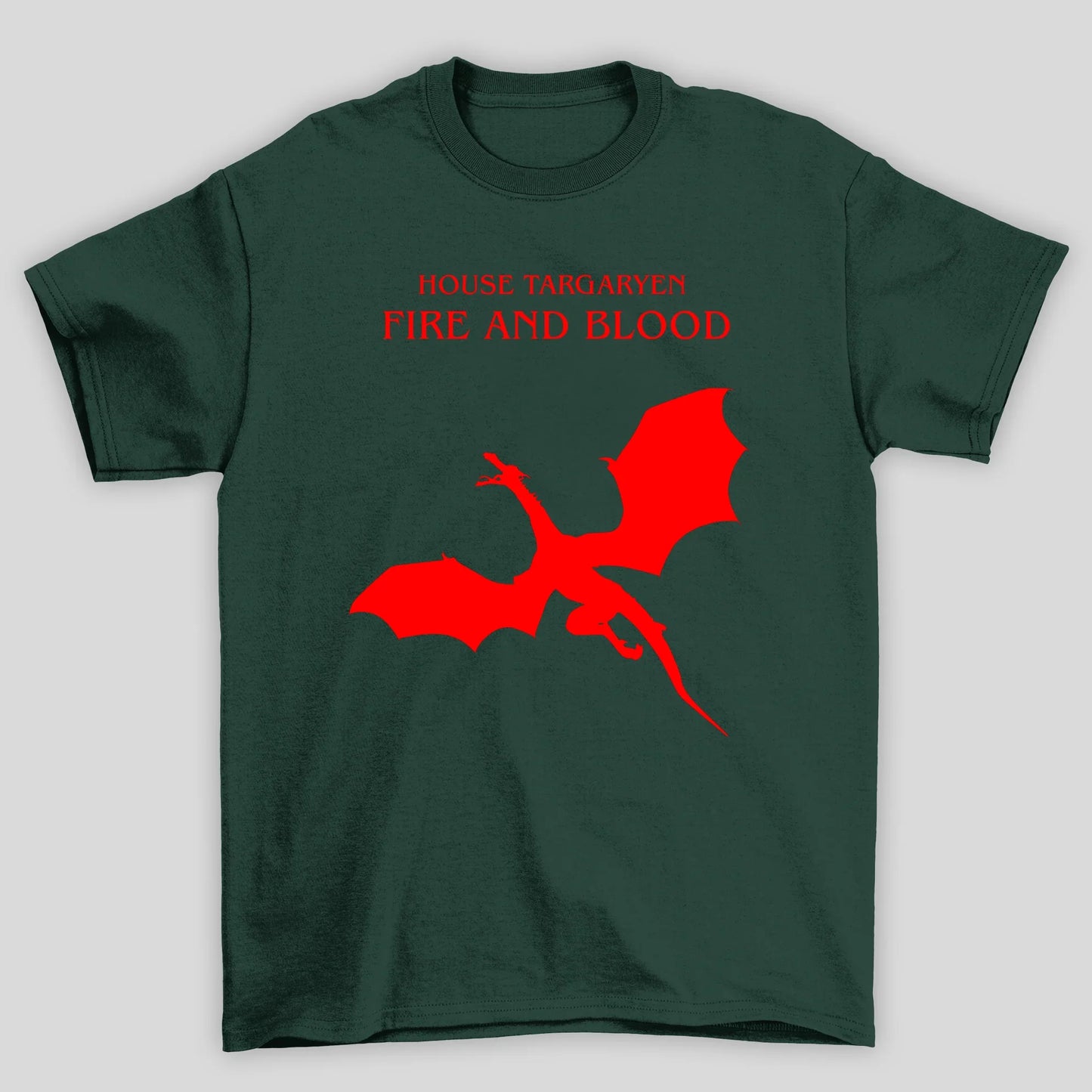 Camiseta Básica Unissex Fire And Blood Dragão Game Of Thrones