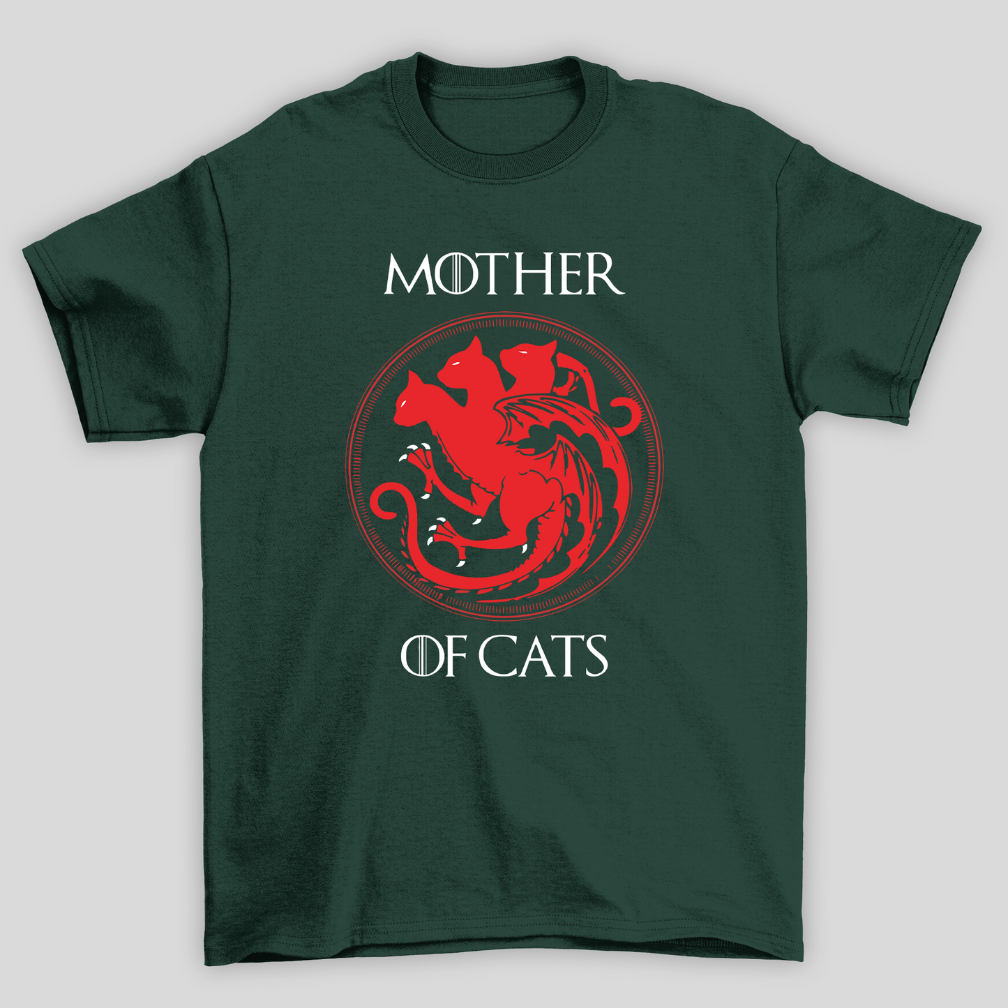 Camiseta Básica Unissex Mother Of Cats Game Of Thrones