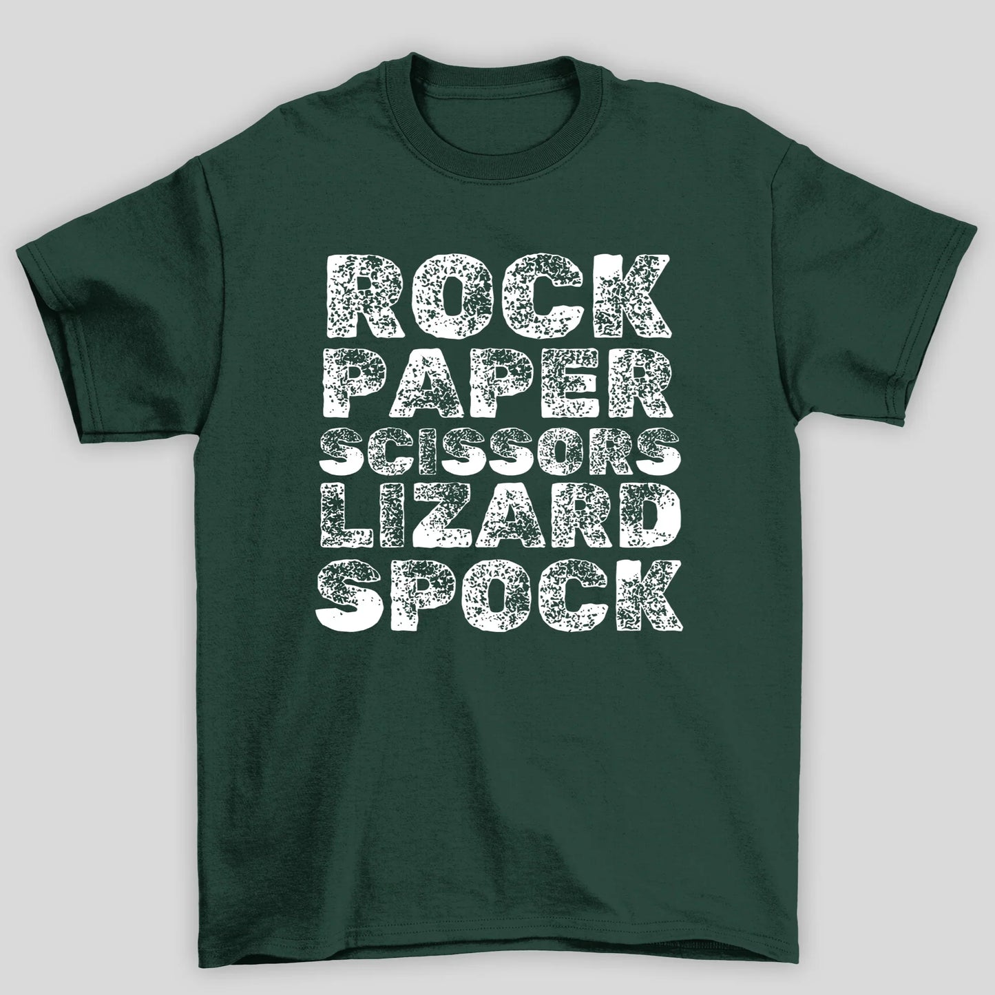 Camiseta Básica Unissex Rock Paper Scissors The Big Bang Theory