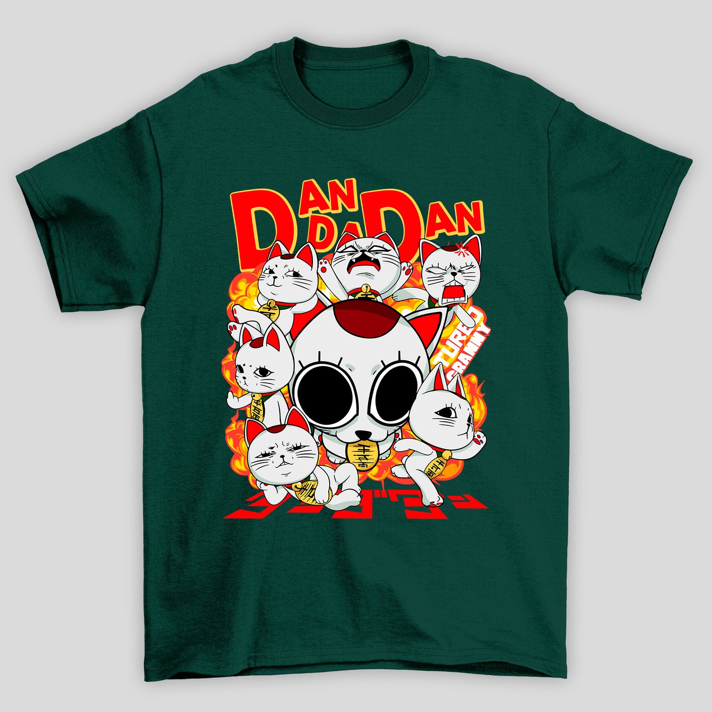 Camiseta Básica Unissex Dandadan Gatos Dançando