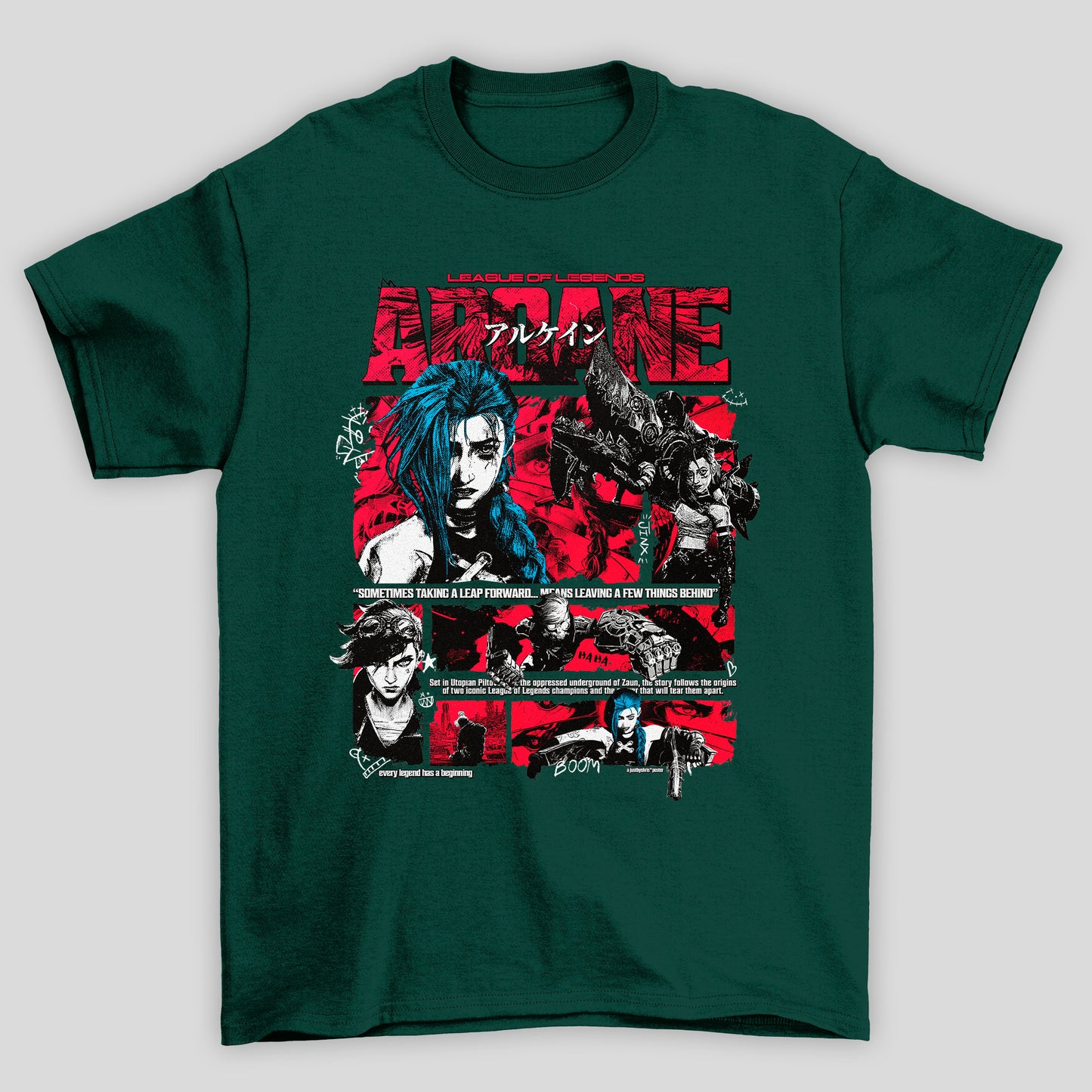 Camiseta Básica Unissex Arcane Jinx VI LOL