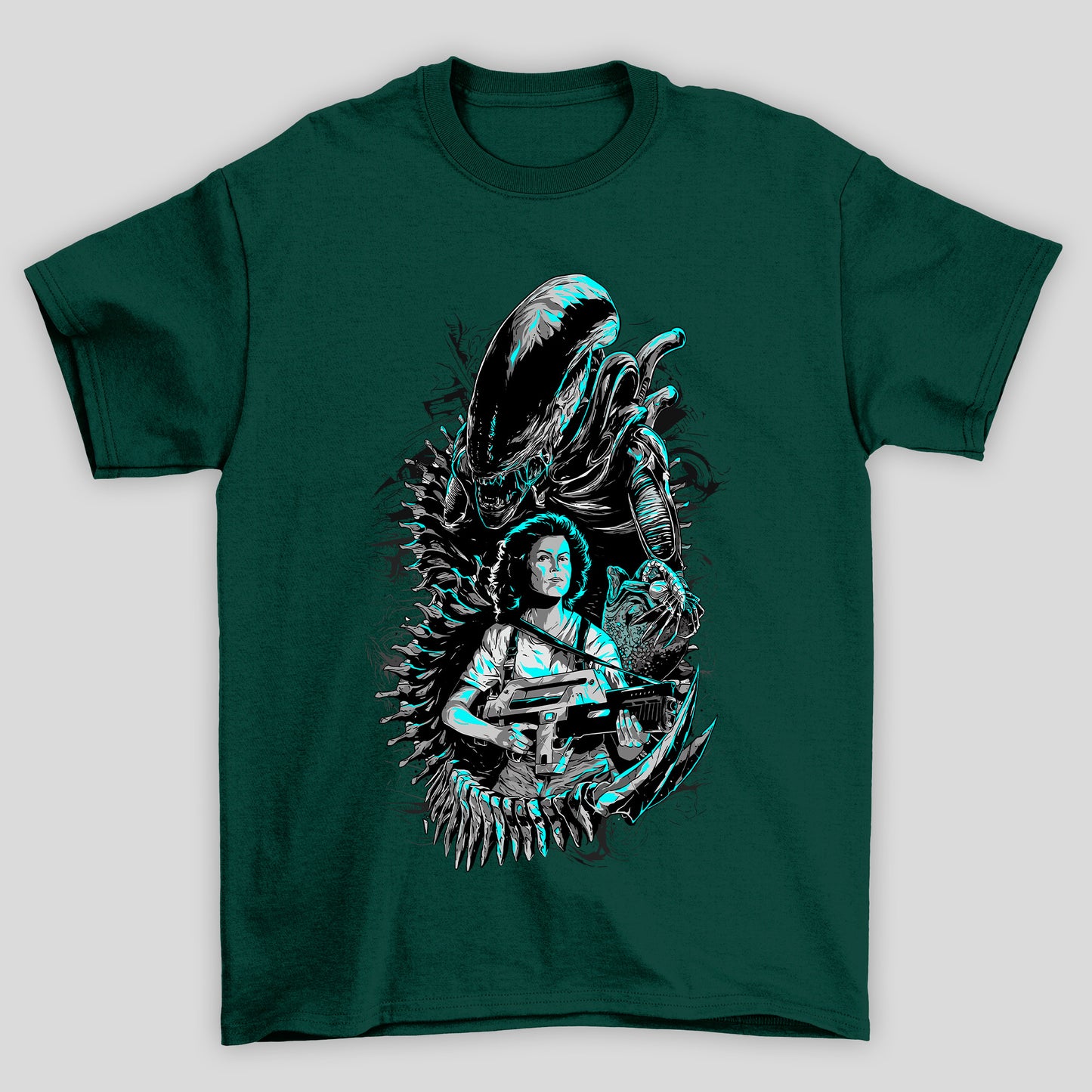 Camiseta Básica Unissex Alien Ellen e Xenomorph