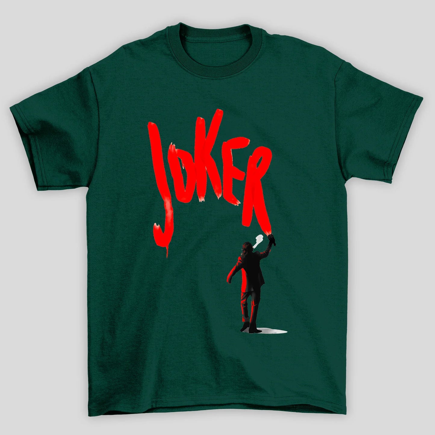 Camiseta Básica Unissex Joker Grafite Vermelho