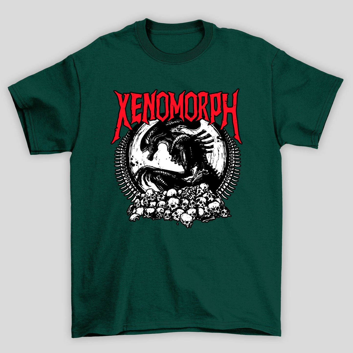 Camiseta Básica Unissex Alien Xenomorph Cranios