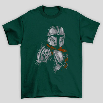 Camiseta Básica Unissex Pintura Respingos Mandalorian