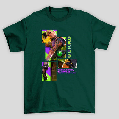 Camiseta Básica Unissex Gekko Quadrados Valorant