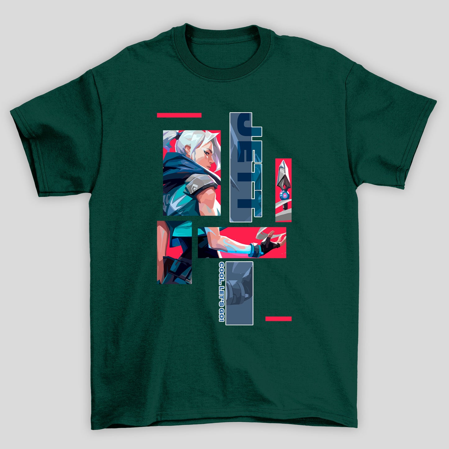 Camiseta Básica Unissex Jett Quadrados Valorant