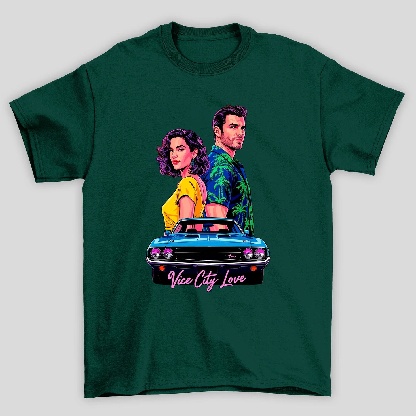 Camiseta Básica Unissex GTA Vice City Love