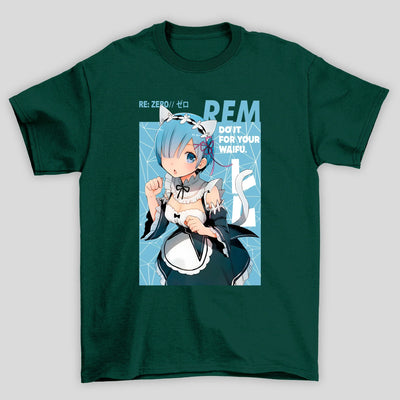 Camiseta Básica Unissex Rem Do It For Your Waifu Re Zero