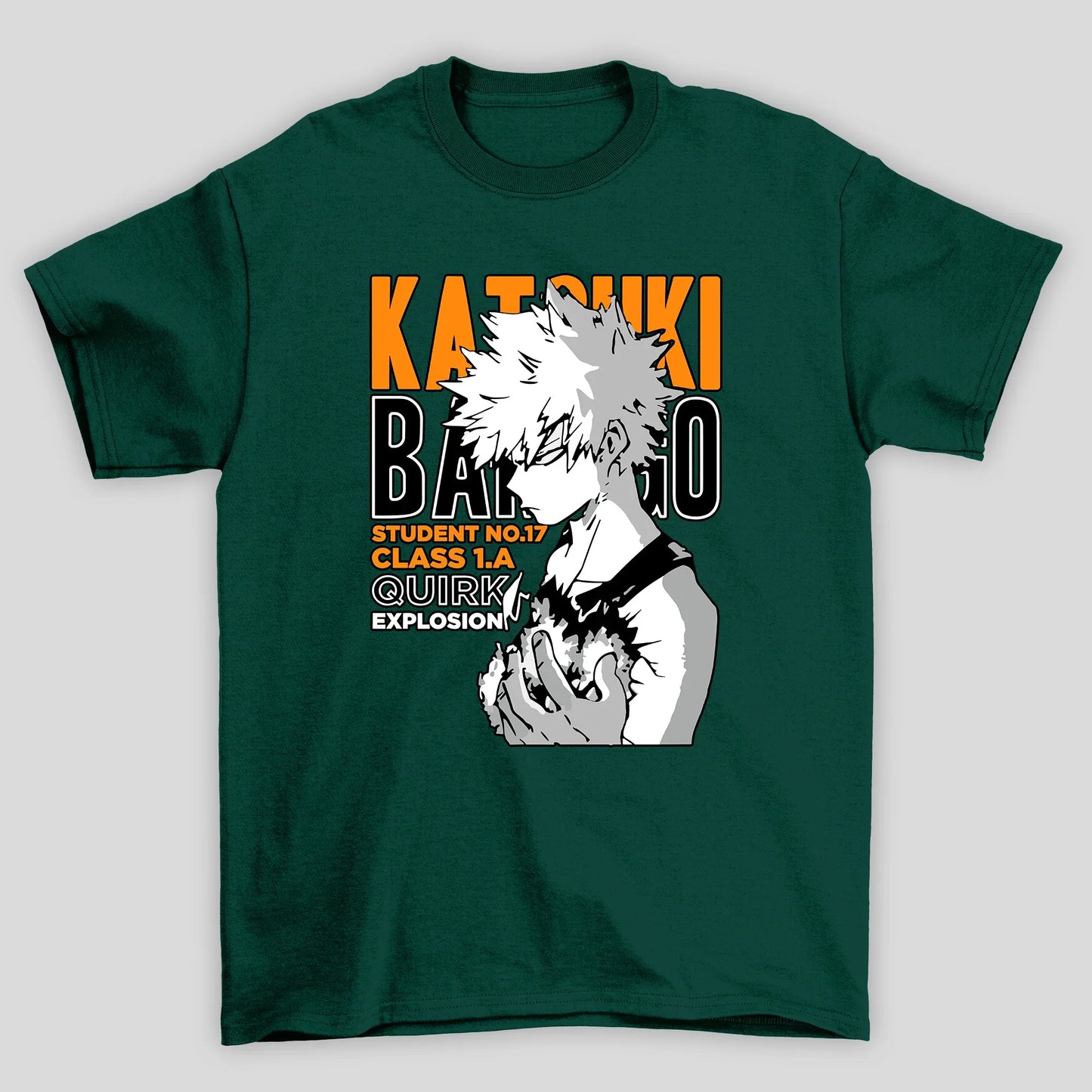 Camiseta Básica Unissex Katski Bakugo Quirk Boku No Hero