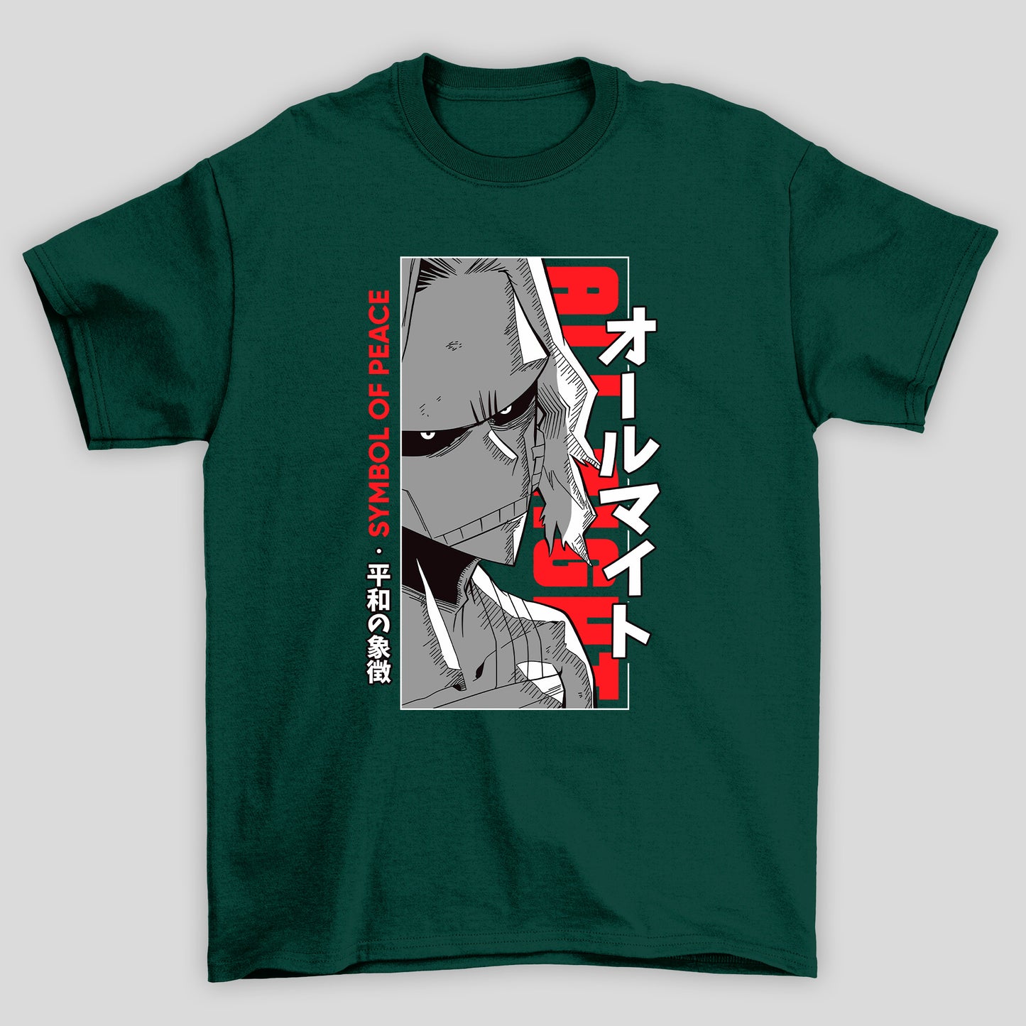 Camiseta Básica Unissex All might Rosto Fraco Boku No Hero
