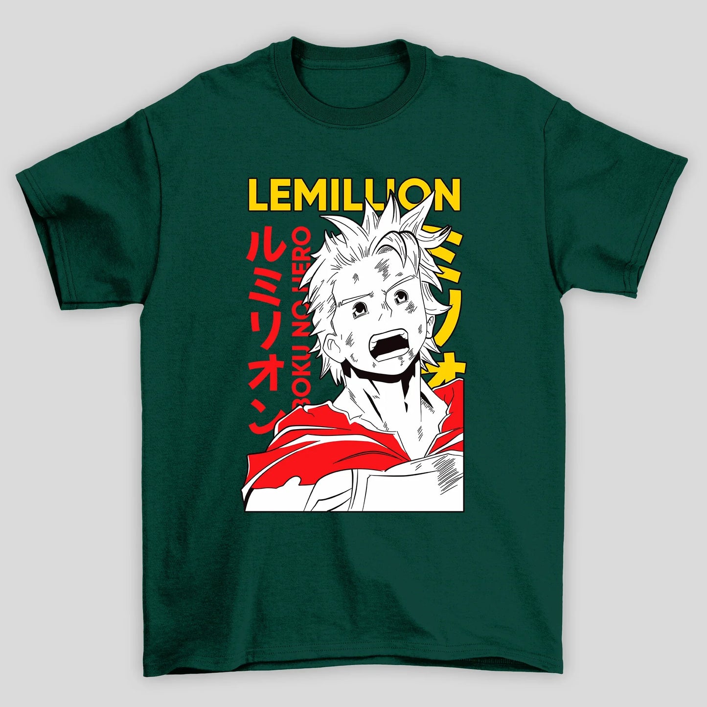 Camiseta Básica Unissex Lemillion Rosto Boku No Hero