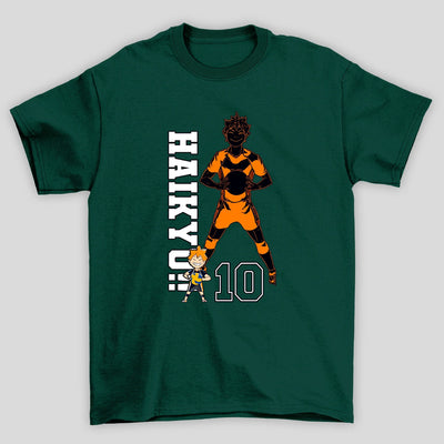 Camiseta Básica Unissex Hinata 10 Chibi Haikyuu