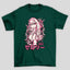 Camiseta Básica Unissex Zero Two Kanji Flores Darling In The Franxx