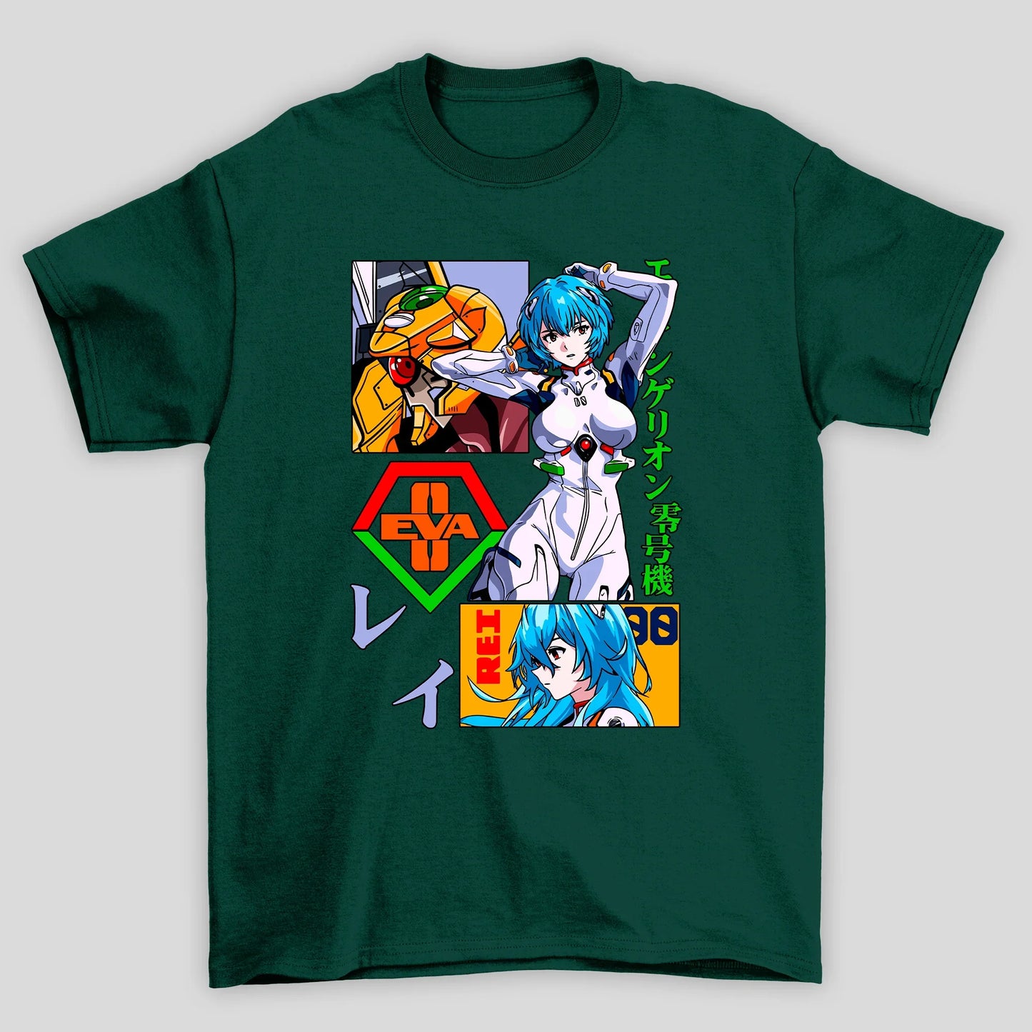 Camiseta Básica Unissex Rei EVA00 Kanji Evangelion