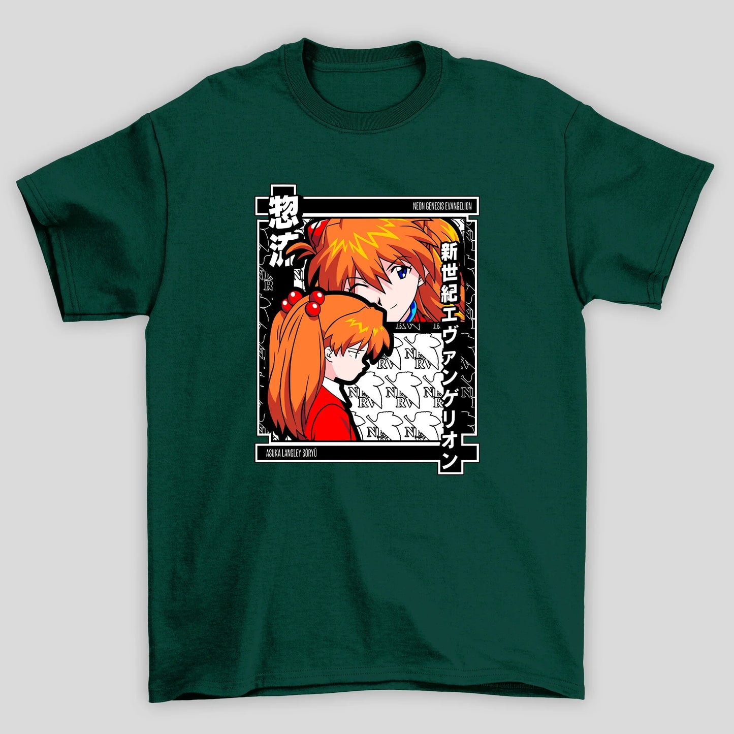 Camiseta Básica Unissex Asuka Nerv Kanji Evangelion