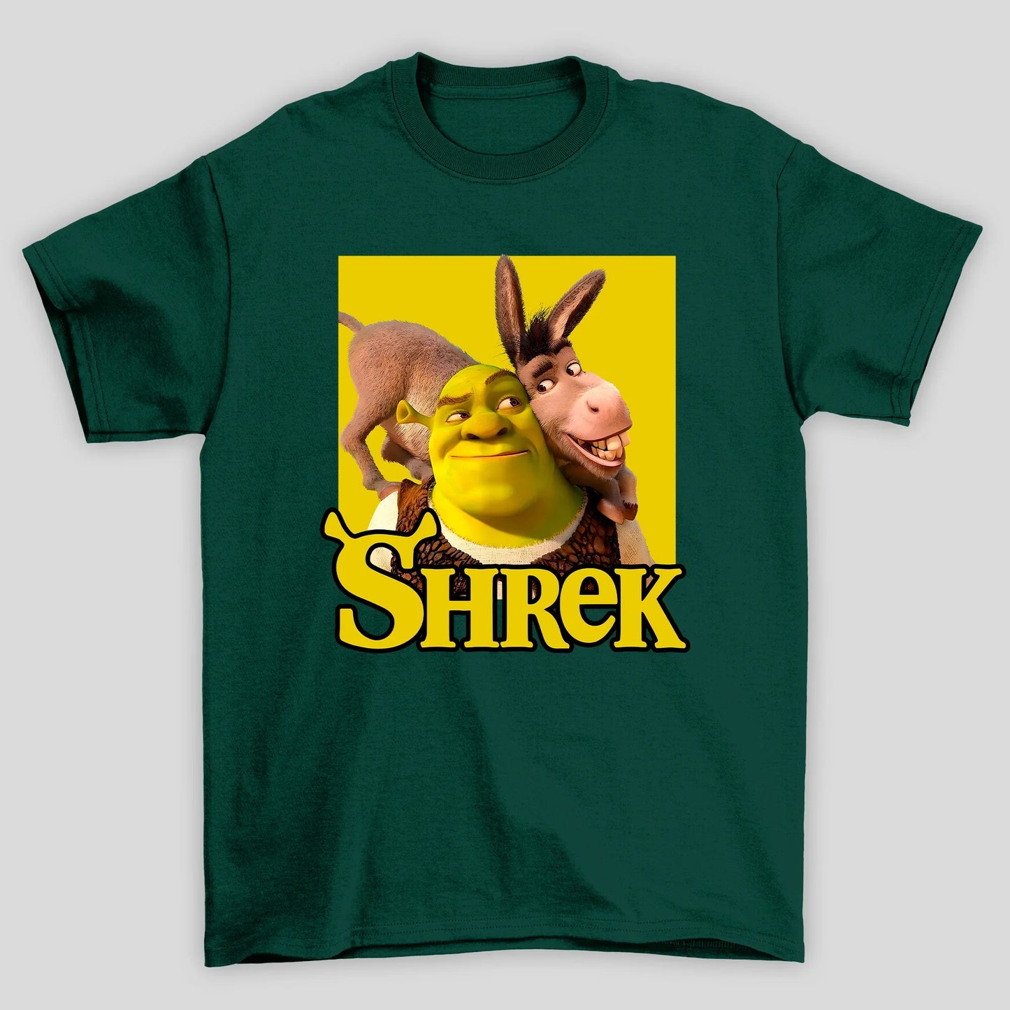 Camiseta Básica Unissex Shrek e Burro