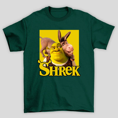 Camiseta Básica Unissex Shrek e Burro