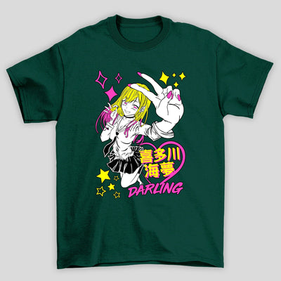 Camiseta Básica Unissex Marin Kanji Darling My Dress Up Darling
