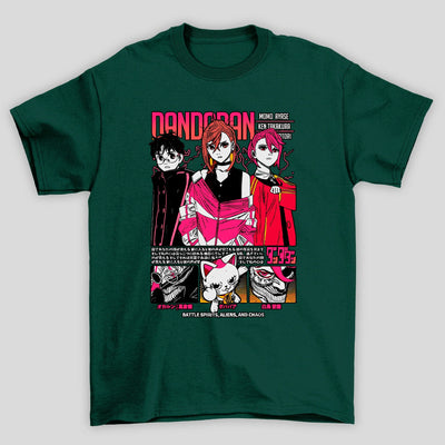 Camiseta Básica Unissex Okarun Momo Aira Dandadan