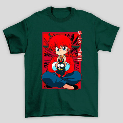 Camiseta Básica Unissex Ranma Saotome Kanji Bichinho