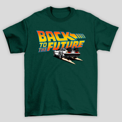 Camiseta Básica Unissex Delorean Fogo Back To Future