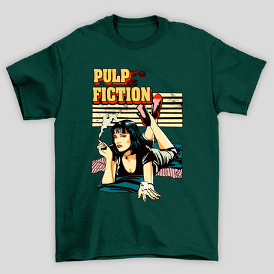 Camiseta Básica Unissex Mia Cigarro Arte Pop Pulp Fiction
