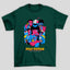 Camiseta Básica Unissex Arte Pop Azul Magenta Pulp Fiction